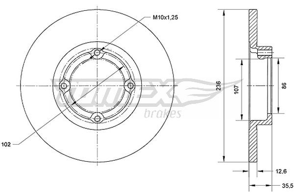 TOMEX Brakes Bremsscheibe